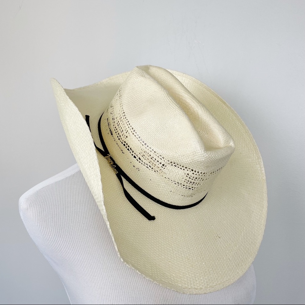 Tony Lama Vented Straw Genuine Cowboy Hat Size 7